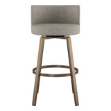 Amisco Cristina Swivel Counter Stool, Bronze Metal Frame