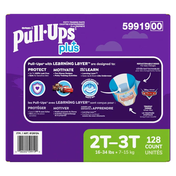 Huggies Pull-Ups Plus Training Pants Boy, 2T to 6T