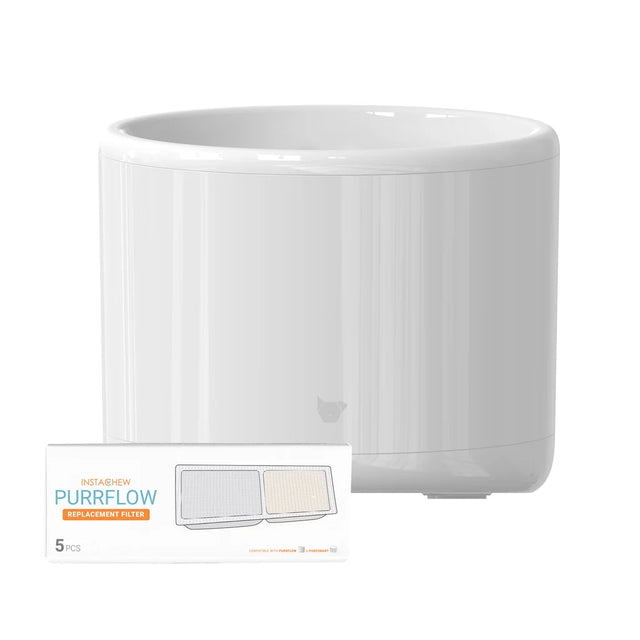 Instachew Purrflow 2L Smart Pet Water Fountain with App Control Bundle D8