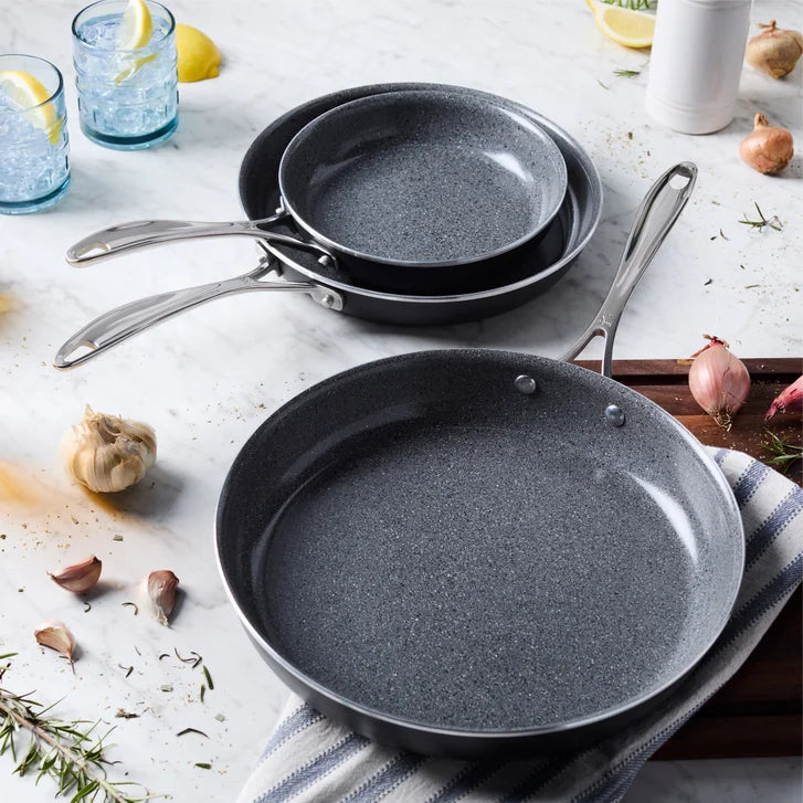 HENCKELS - Capri Ceramic Non-stick Skillet Set, 3-pieces