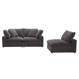 Aiden & Ivy Sereen 4-piece Modular Sofa with Ottoman