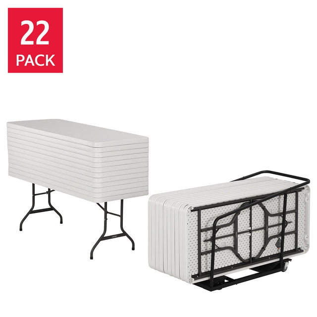 Lifetime 182.9 cm (6 ft.) Commercial-grade Nesting Tables and Cart, 22-pack A7