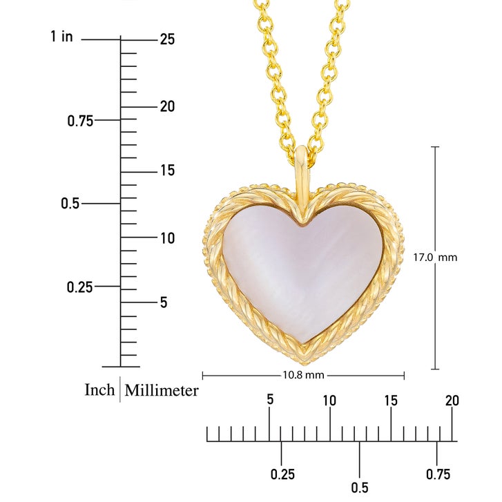 Heart Shaped Mother Of Pearl Pendant