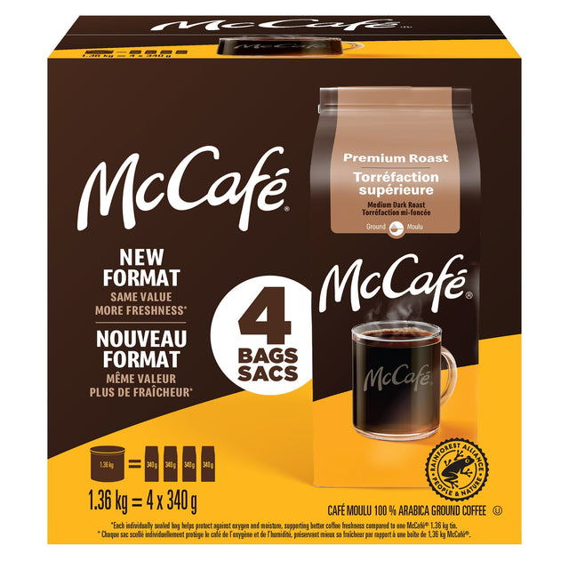 McCafé Premium Roast Coffee, 4 × 340 g A1