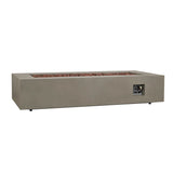 Real Flame Aegean Steel 70 in. Rectangle Fireplace