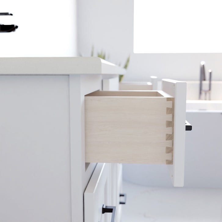 VanGo Willow Vanity in White with Quartz Countertop