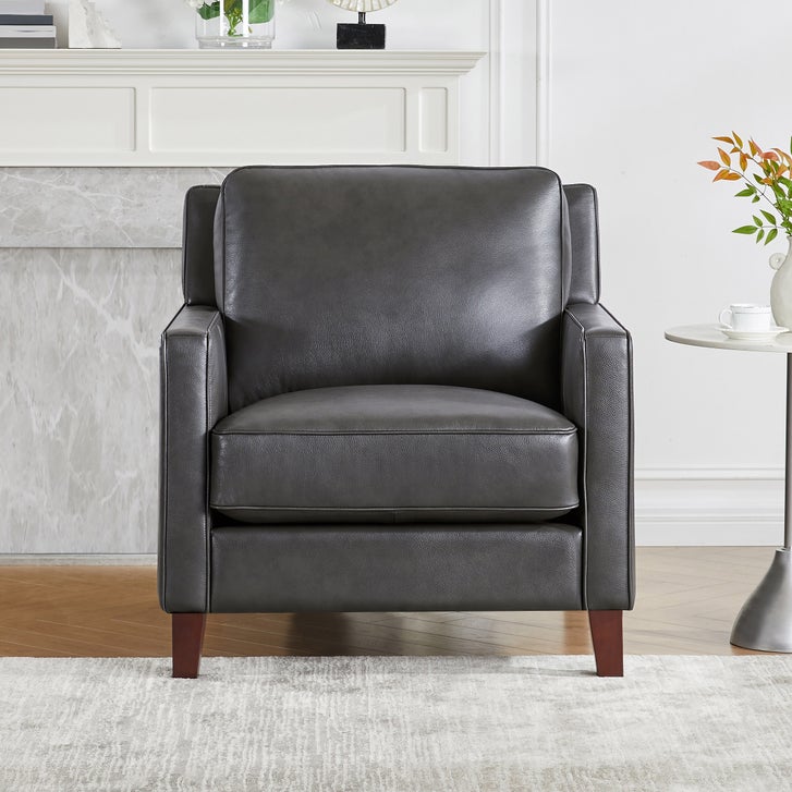 Prospera Home West Park Top-grain Leather Sofa and 2 Chairs