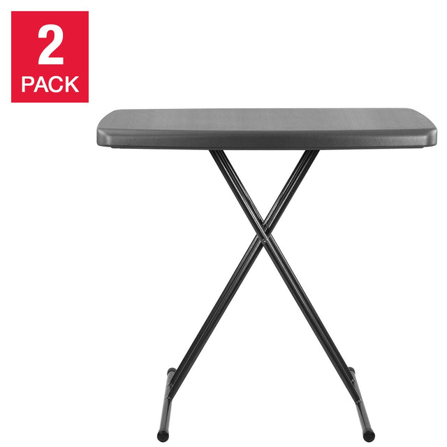 Star Elite Adjustable Personal Folding Table, 2-pack Z8