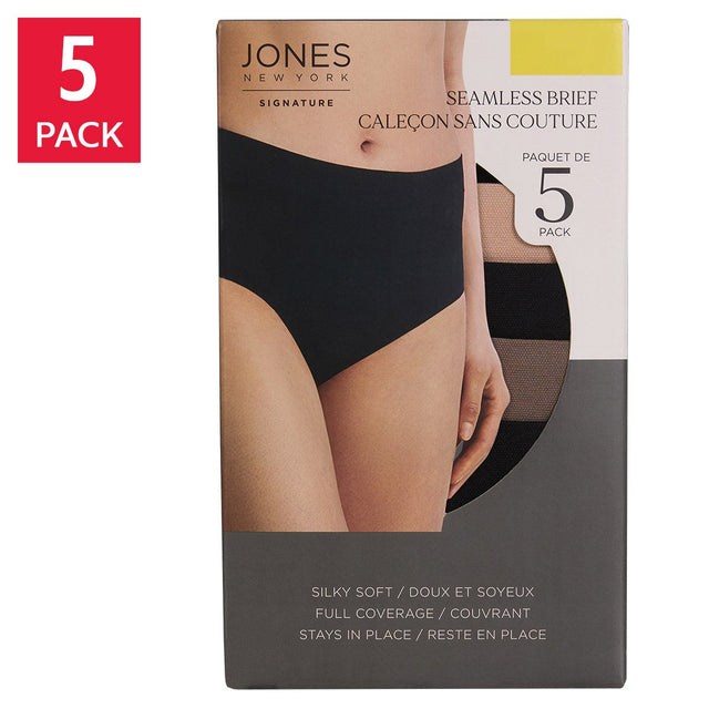 Jones New York Women’s Seamless Brief, 5-pack U6