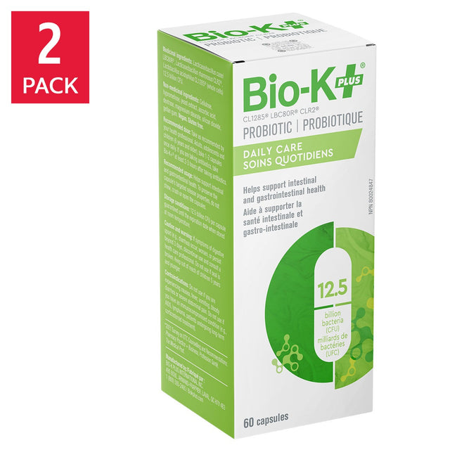 Bio-K+ Probiotic Daily Care 12.5 Billion bacteria - 2 x 60 capsules E0