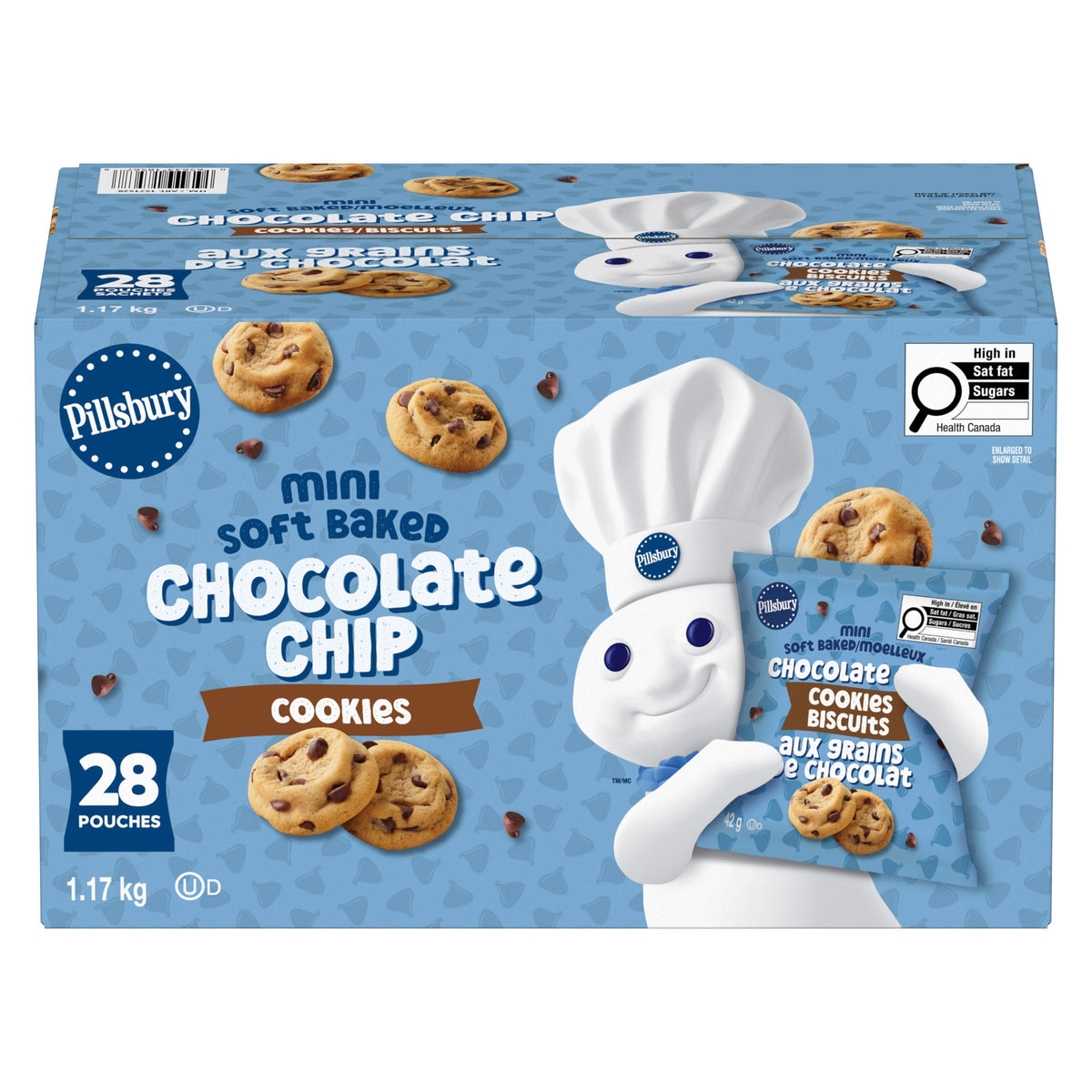 Pillsbury Mini Chocolate Chip Cookies, 28 × 42 g