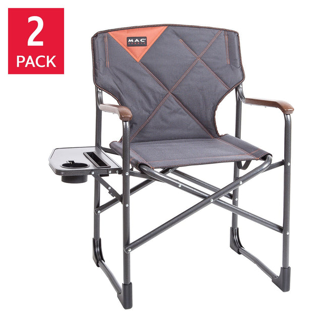 Mac Sports Folding Director Camping Chair, 2-Pack F1