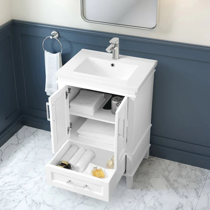 OVE Decors Navata 24 in. Vanity With White Ceramic Top