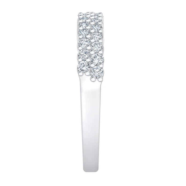 Round Brilliant Diamond Two Row Band (0.50 ctw)