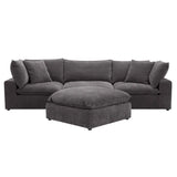 Aiden & Ivy Sereen 4-piece Modular Sofa with Ottoman