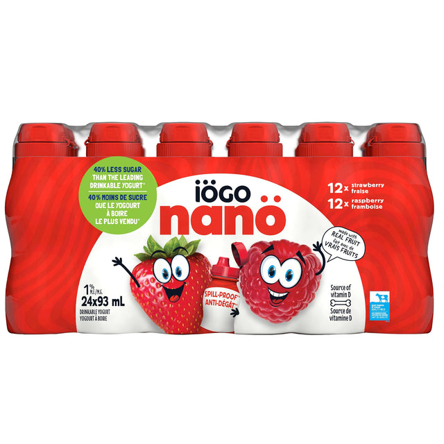 iÖGO Assorted 1.5% Nano Drinkable Yogurt, 24 x 93 ml X1