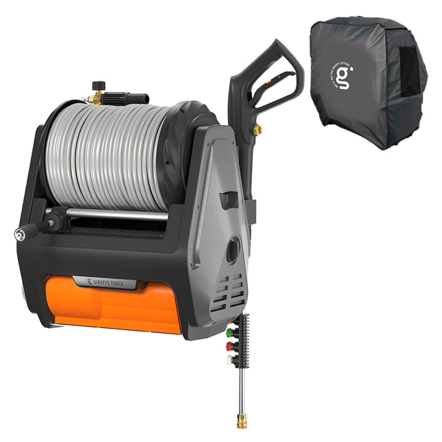 Giraffe Tools Grandfalls Pressure Washer Pro 3700PSI with 100ft Retractable Hose W1