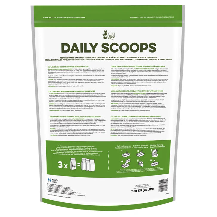 Cat Love Daily Scoops Recycled Paper Cat Litter