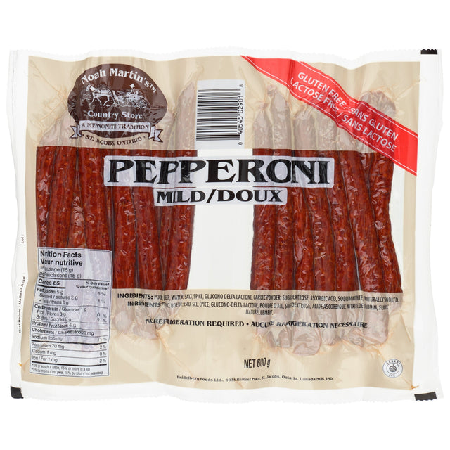 Noah Martin's Mild Pepperoni, 600 g L1