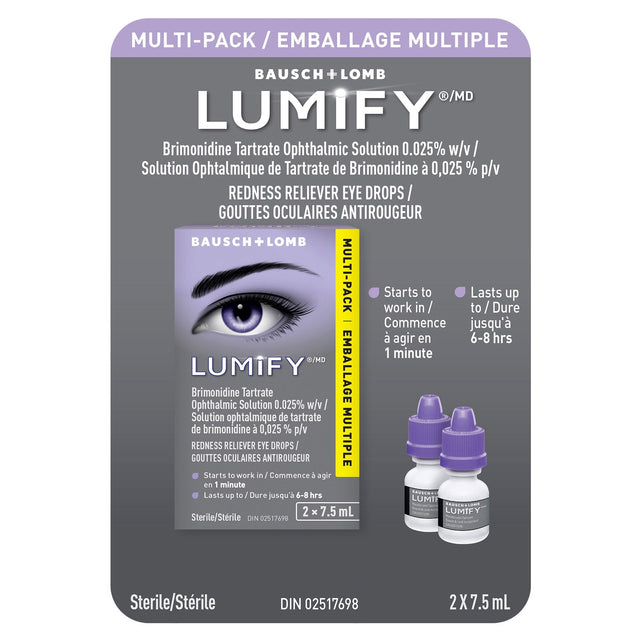 Lumify Redness Reliever Eye Drops, 2 x 7.5 mL I6