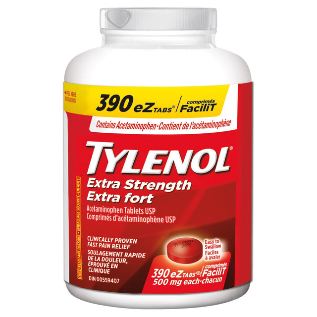 Tylenol Extra Strength 500mg eZtabs - 390 tablets G6