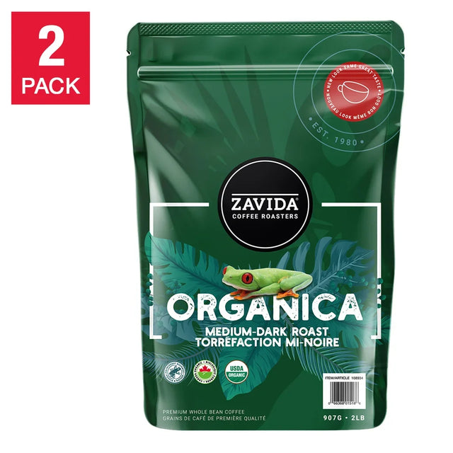 Zavida Organica Whole Bean Organic Coffee, 2 x 907 g L7