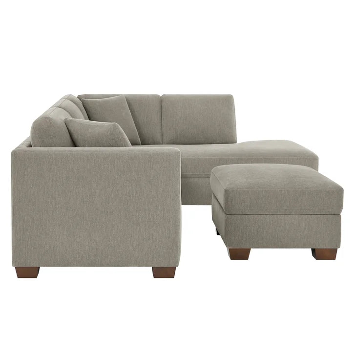 Thomasville Walsen 3-piece Fabric Sectional with Storage Ottoman