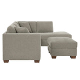 Thomasville Walsen 3-piece Fabric Sectional with Storage Ottoman