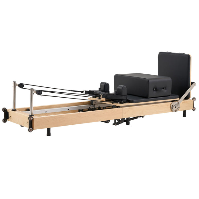 Hisooth SpaceSaver Foldable Pilates Reformer 60cm Maple Frame C1
