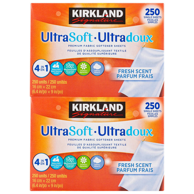 Kirkland Signature UltraSoft Premium Fabric Softener Sheets, 2-pack G1
