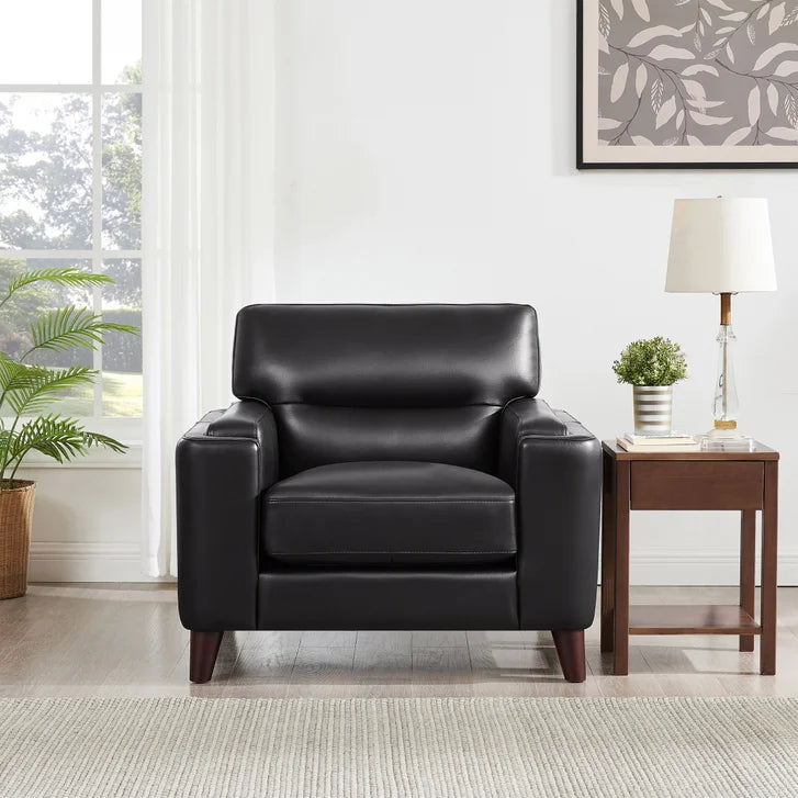 Prospera Home Sorena Top-grain Leather Sofa and 2 Chairs