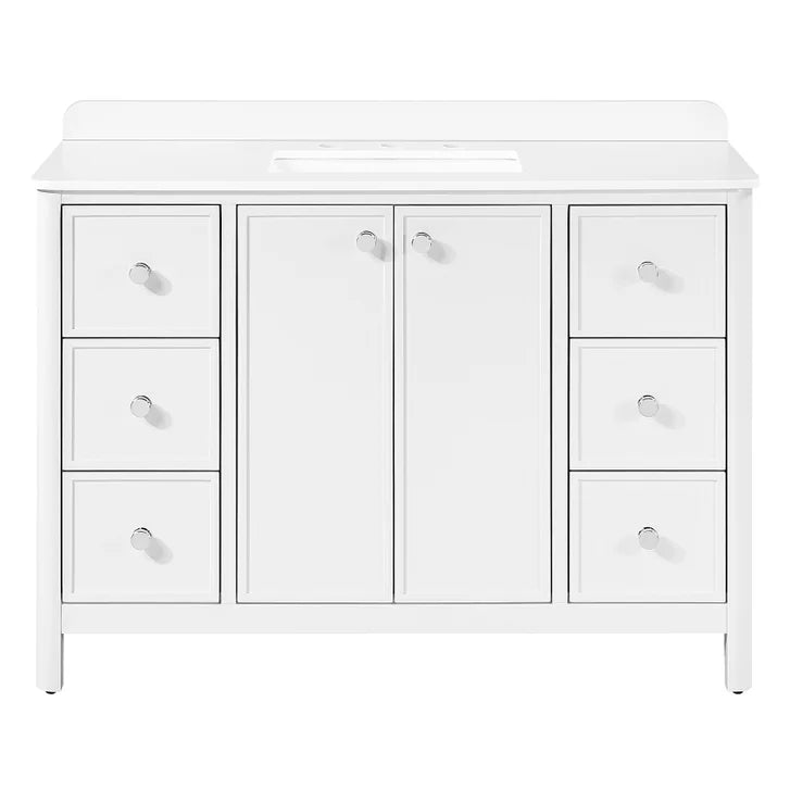 OVE Decors Margie Vanity in White Finish with Quartz Countertop