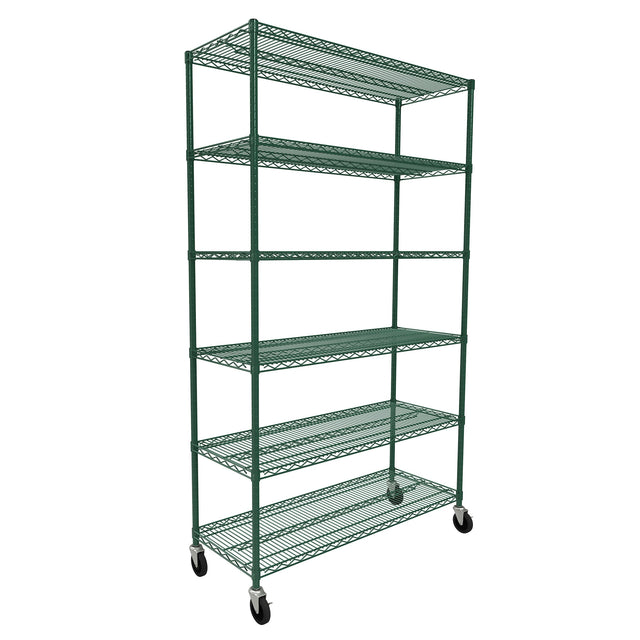 Epoxy Zinc Wire Rack 6 Shelves, 76" High A8