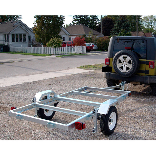 Freedom 4 ft. x 8 ft. Single Axle, 3-in-1 Folding Galvanized Utility Trailer Kit R5
