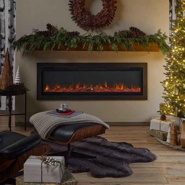 Real Flame 165.1 cm (65 in.) Wall-Mount or Recessed Electric Fireplace Insert K1
