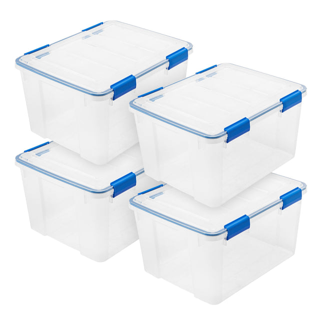 IRIS 44 Quart WeatherPro Storage Bin, 4-pack V3