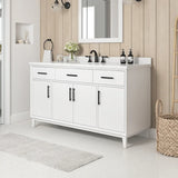 OVE Decors Jonah 60 in. Vanity with White Quartz Top
