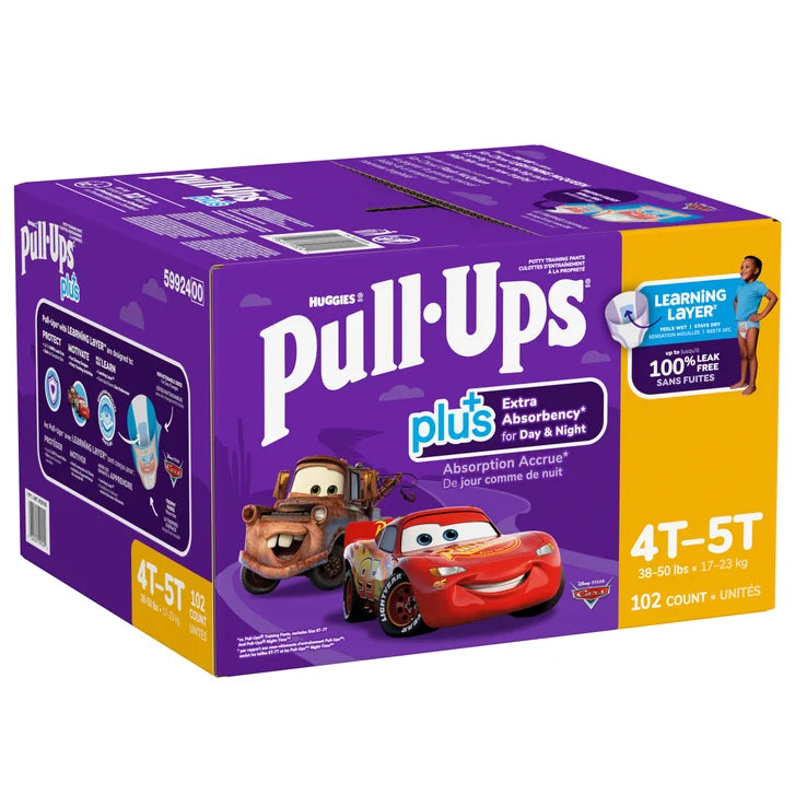 Huggies Pull-Ups Plus Training Pants Boy, 2T to 6T