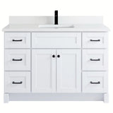 VanGo Willow Vanity in White with Quartz Countertop