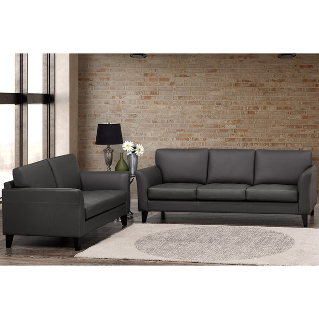 Sublime Top-grain Leather Sofa and Loveseat L9