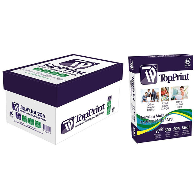 Premium Multi-use Top Print Paper, Letter, 8.5 in. x 11 in., 97 Bright, 20 lb. F9