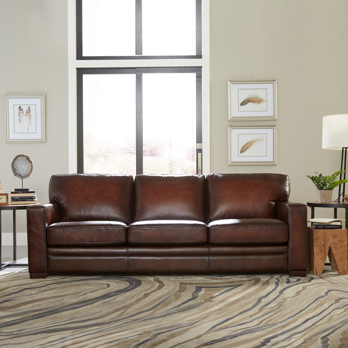 Prospera Home Luca Top-grain Leather Sofa