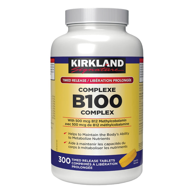 Kirkland Signature Timed Release B100 Complex, 300 Tablets F6