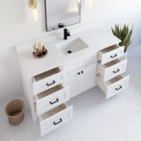 VanGo Willow Vanity in White with Quartz Countertop