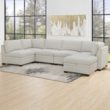 Thomasville Tisdale Tufted 6-piece Fabric Sectional with Storage Ottoman