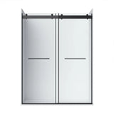 Appollo Geneva 60 in. Alcove Shower Kit in Matte Black