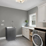 Transform Silver 22 in. All-in-one Utility Sink with Cabinet and Faucet
