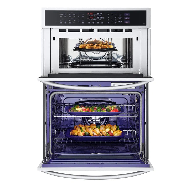 LG 6.4 cu ft. Stainless Steel Electric True Convection Double Wall Oven with Air Fry