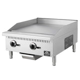 Forno 24 in. Stainless Steel Gas Commercial Heavy Duty Manual Control Griddle