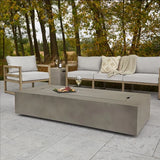 Real Flame Aegean Steel 70 in. Rectangle Fireplace